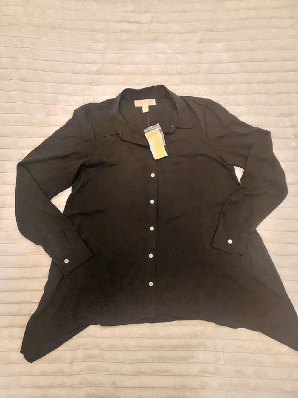 Michael Kors Button Down Shirt in Black Size Medium NWT